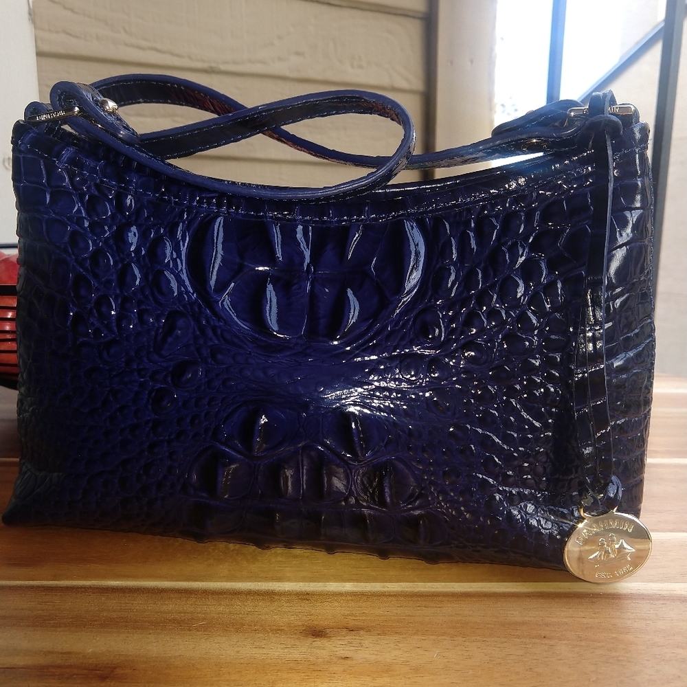 Small  leather shoulder bag  in croco